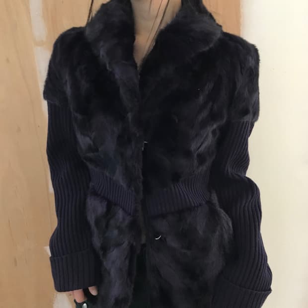 vintage purple fur jacket