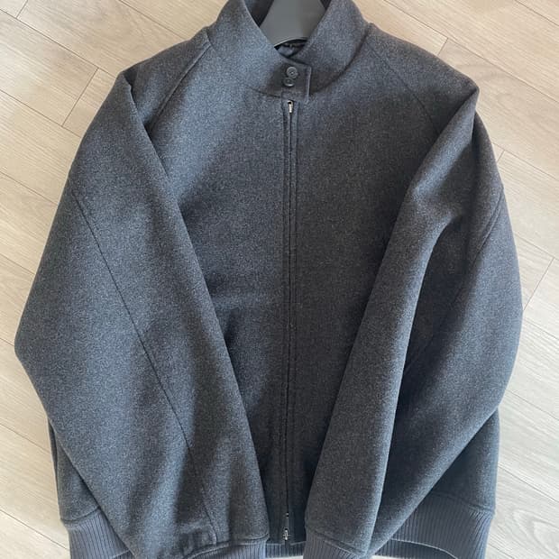 무탠다드 울 블렌드 해링턴 자켓(차콜, XXL)