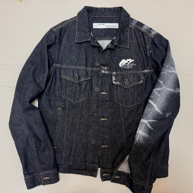 오프화이트 11주년 데님 자켓 XL