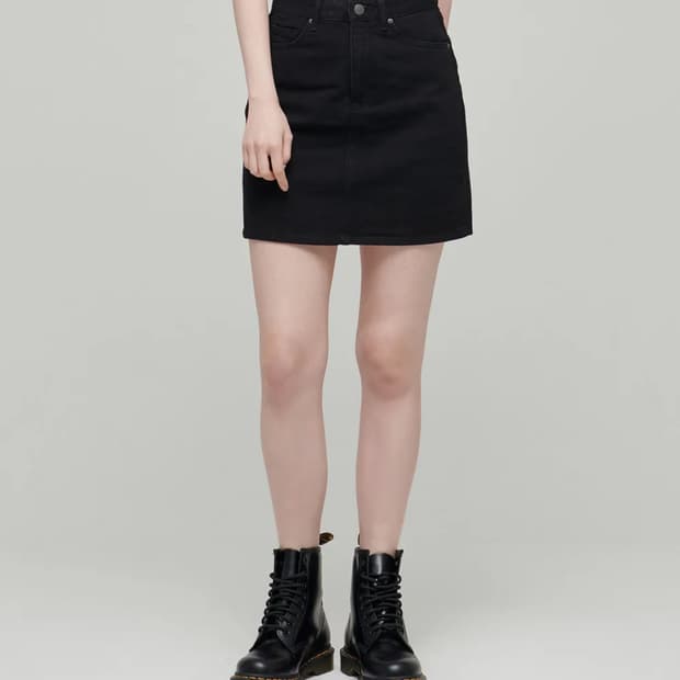 무신사 스탠다드 미니 스커트 블랙