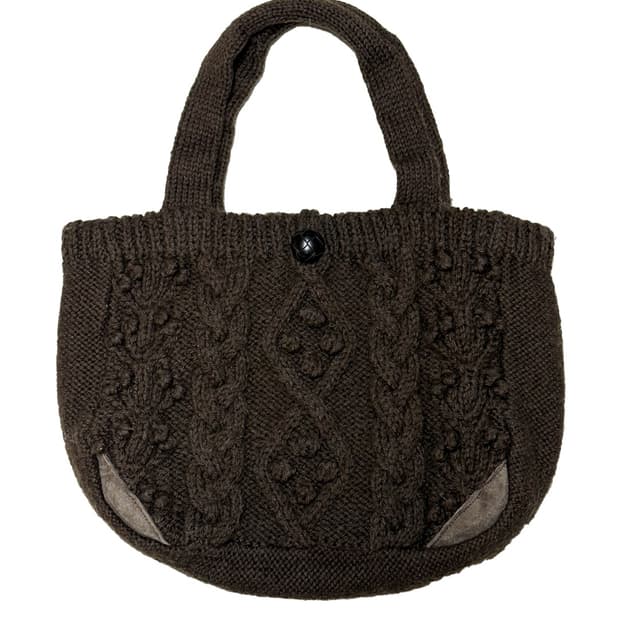 초코브라운 뜨개 가방