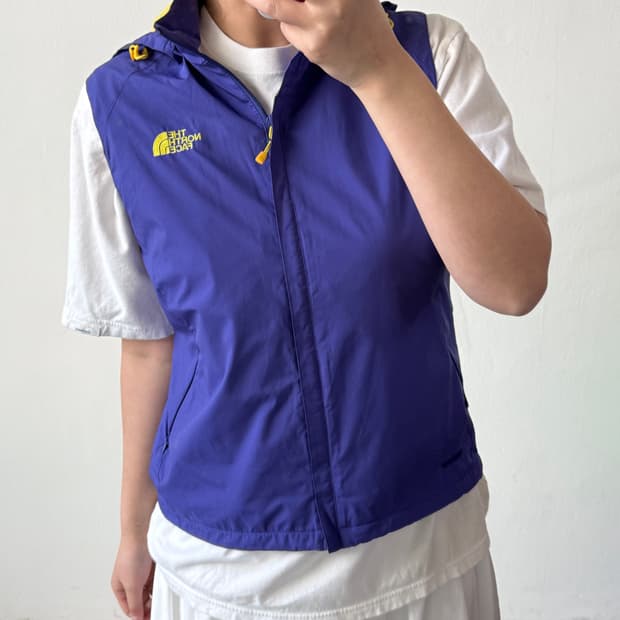 [XL] 노스페이스 퍼플 바람막이 베스트