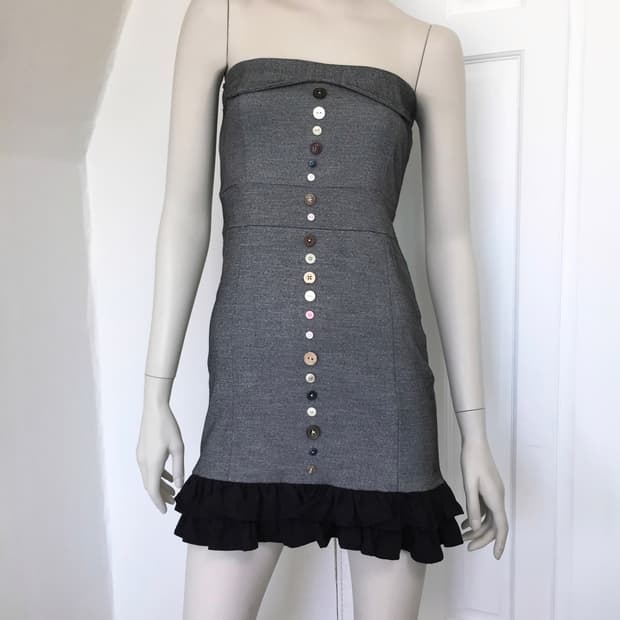 Baby Button Tube Top Dress 