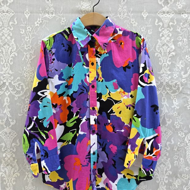 로렌 랄프로렌 플라워 블라우스