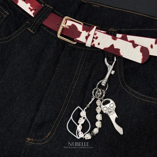 🌗 Cow embossed belt / 카우 호피 버클 벨트