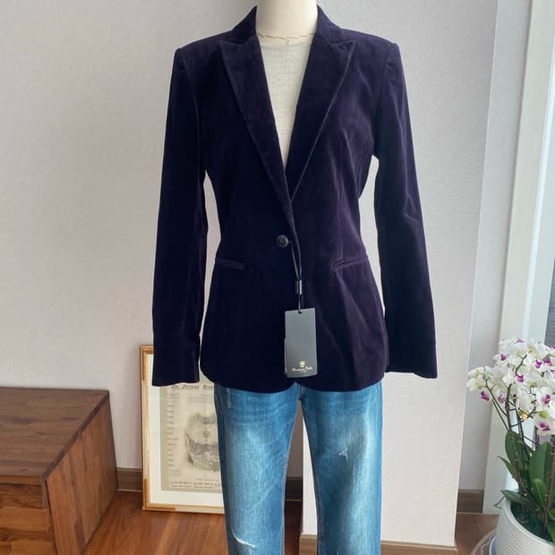 Massimo Dutti 마시모두띠 벨벳 블레이저 쟈켓(38,새제품)