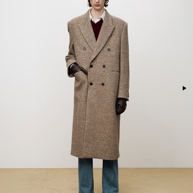 (M, 새제품 판매) 25fw 토니웩 알파카 더블 코트 베이지