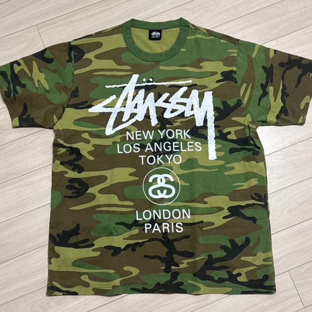 스투시 카모 반팔티