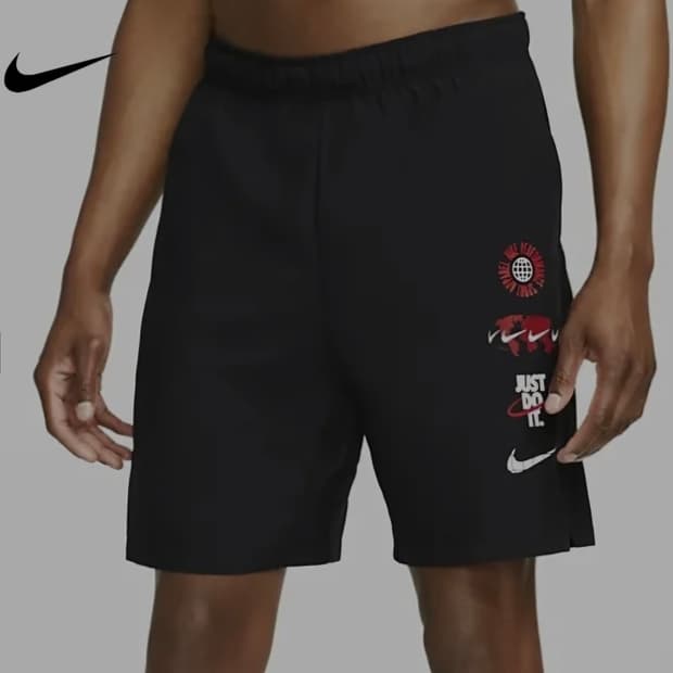 나이키 Just Do It 블랙 반바지(MS