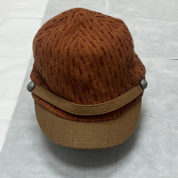 Corduroy Military Orange Cap