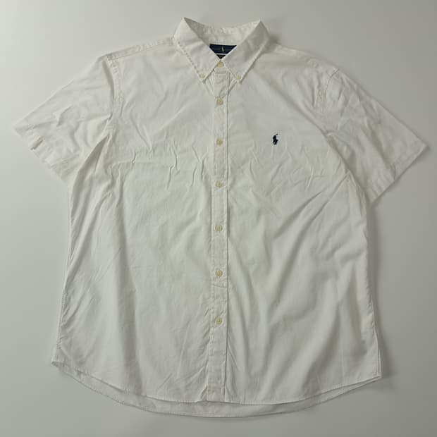 CA191 XL 폴로 10s 언턱드핏 화이트 반팔 셔츠 남방