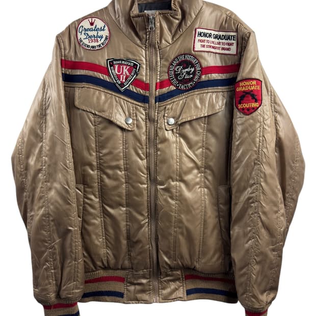 JPN Y2K 패치 패디드 집업1259