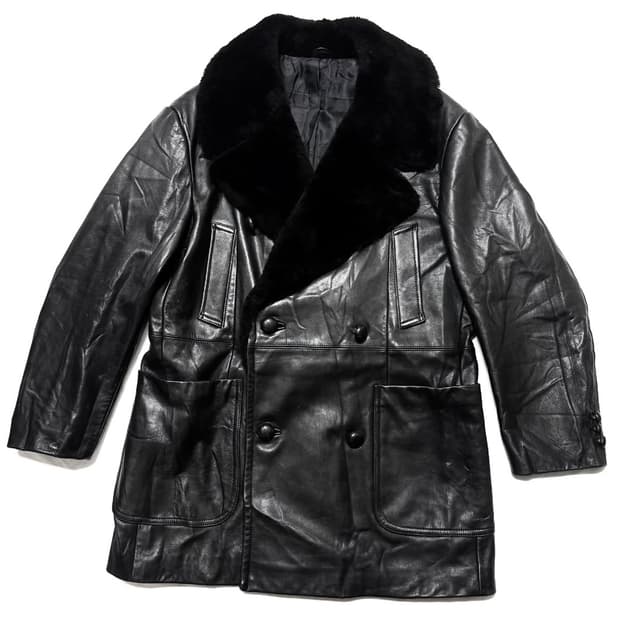 LQ 와이즈 포 맨 - 90s 무통 레더 코트