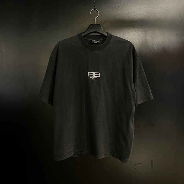 발렌시아가 BB 로고 반팔티