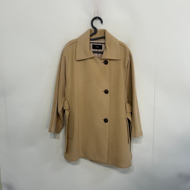 한섬 시스템 베이지 코트 55
