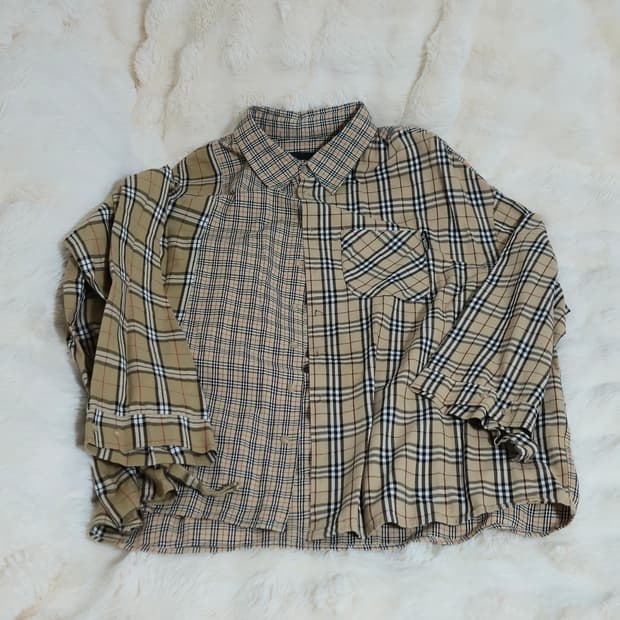 AJOBYAJO 체크 무늬 서츠