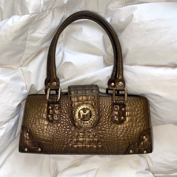 [ Metro City ] Brown Python Shoulder Bag