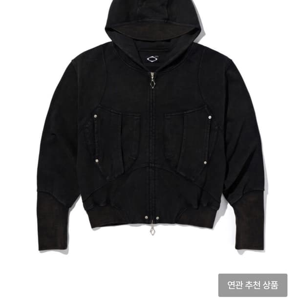 [미스치프]빅 포켓 후디-워시드 블랙 M사이즈