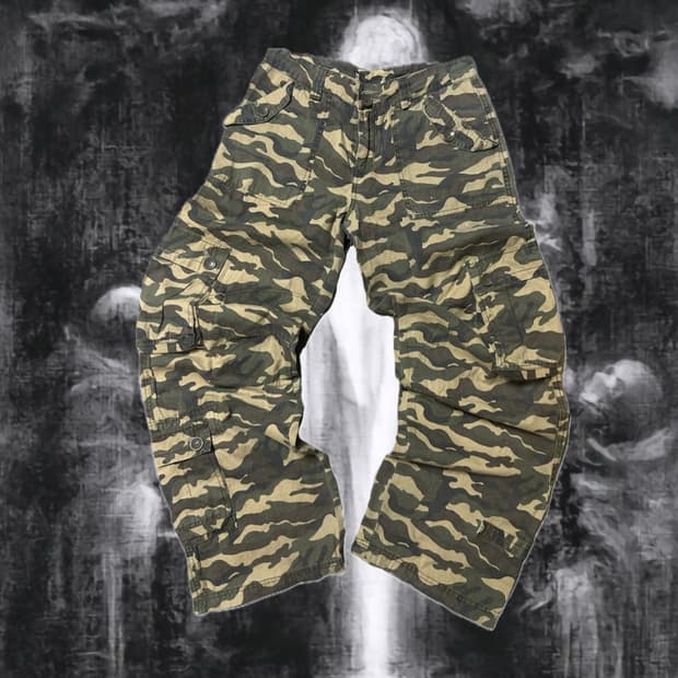 카모플라주 카고 팬츠