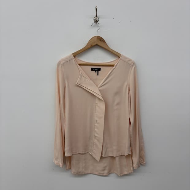 DKNY 핑크 레이어드 블라우스 여s