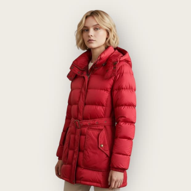 66~77/ 버버리 혹스히스 벨티드 다운 패딩점퍼