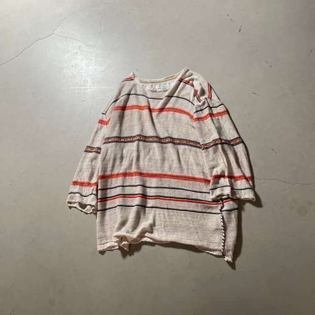 EOTOTO 네이티브 아메리칸 멀티 스트라이프 니트