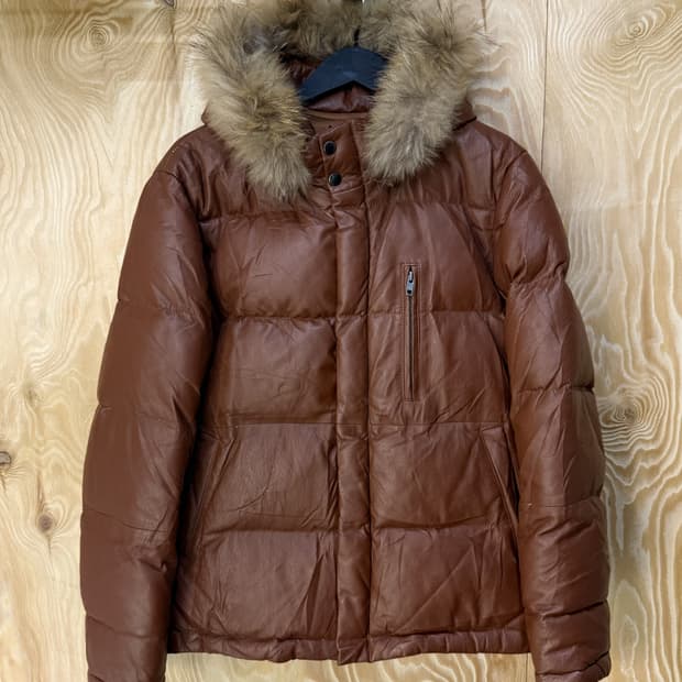 로베르토 마시니 포우 퍼 레더 다운 자켓