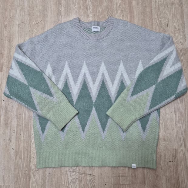 커버낫 다이아몬드 패턴 라운드 니트 XL(105)