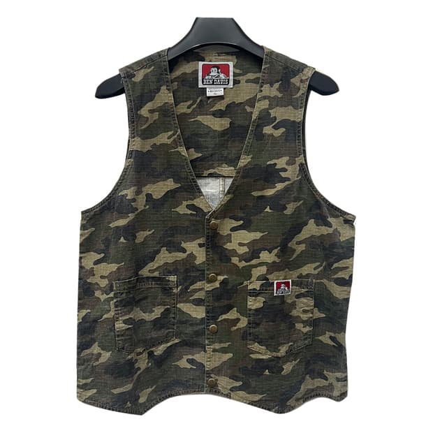 벤 데이비스 카모플라쥬 워크 베스트 조끼 XL