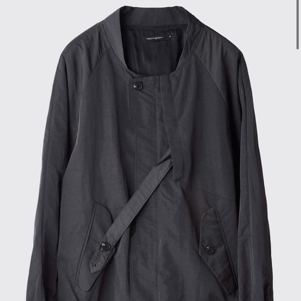 구매)해칭룸 논카라 자켓 블랙/차콜 non collar jacket