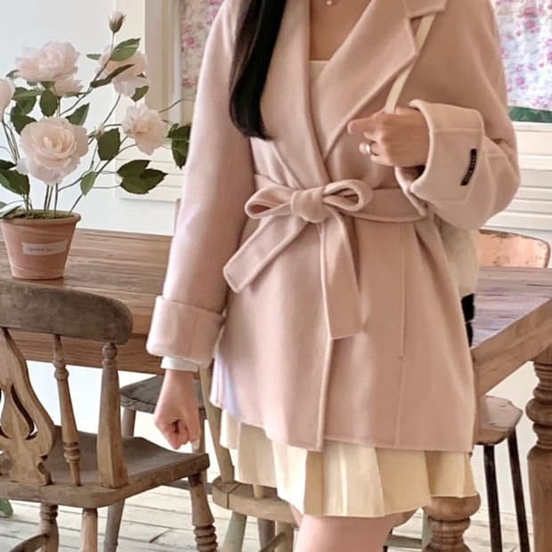 (단기할인)핸드메이드 핑크 코트🎀