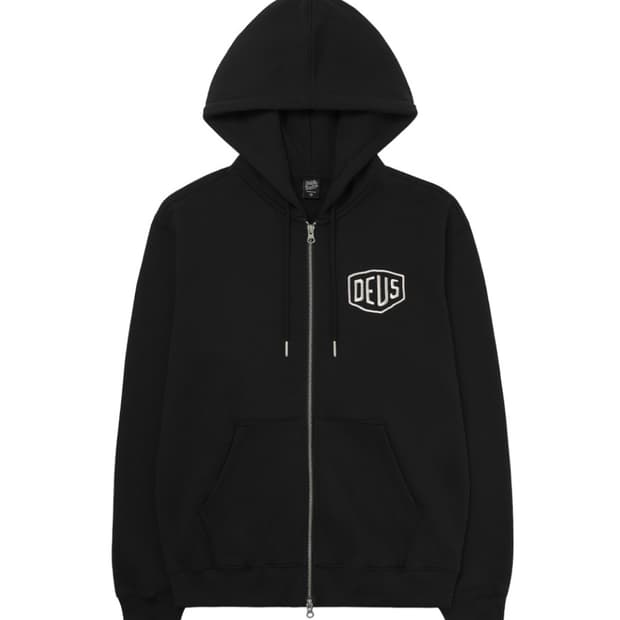 데우스 엑스 마키나 컬리지 어드레스 후드 집업 블랙