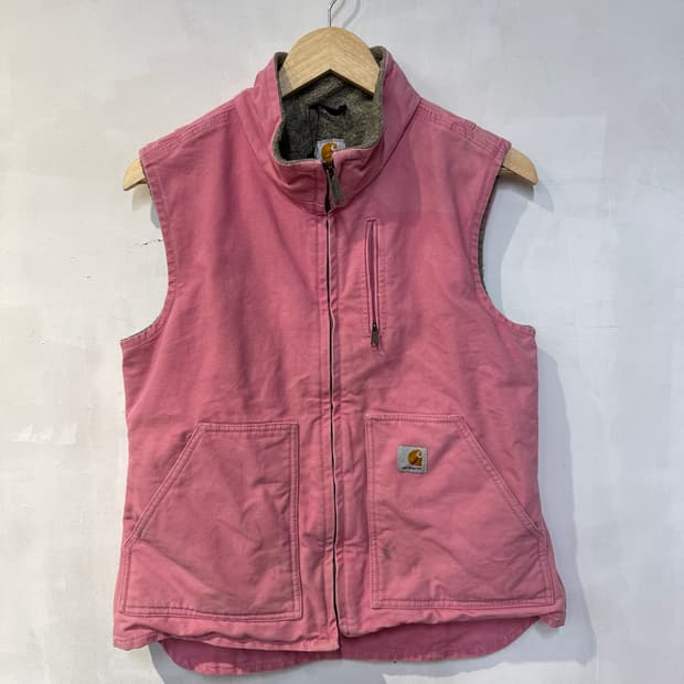 칼하트 핑크 플리스 베스트 조끼