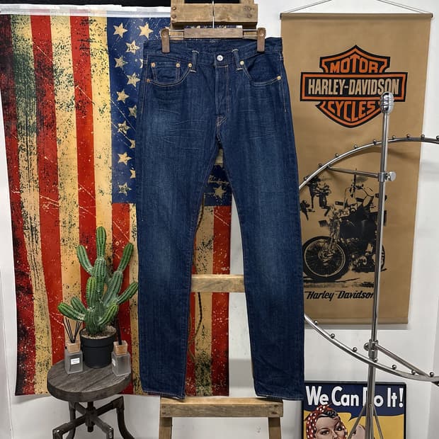 리바이스 501S 슬림핏 빈티지페이딩 데님팬츠 버튼플라이 N995  