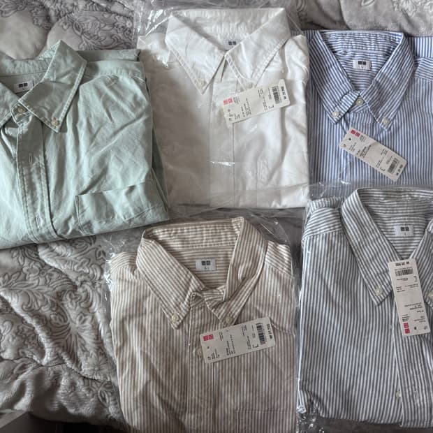 유니클로 옥스포드 셔츠 5컬러 L사이즈 판매  