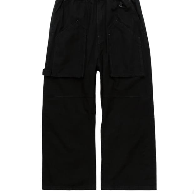 1) 폴리테루 페인터 파자마 팬츠 블랙