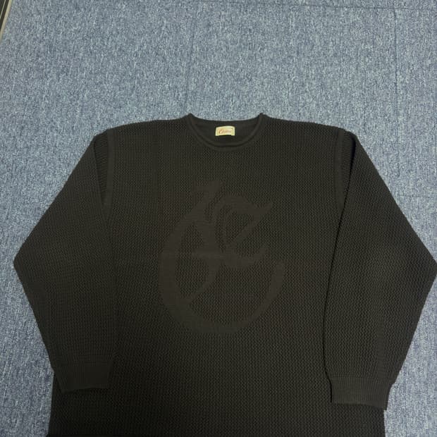 [새상품, M] ETCE 써클 로고 니트 블랙
