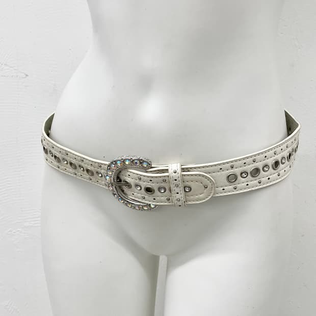 펑크 큐빅 스터드 버클 벨트