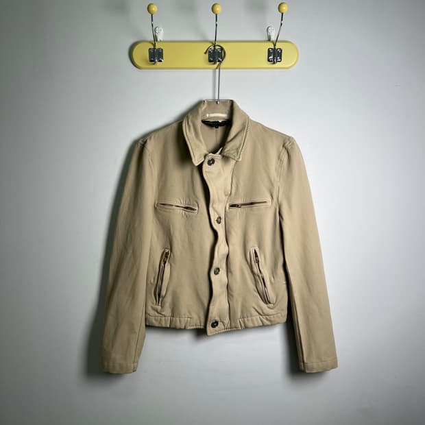 꼼데가르송 옴므 플러스 베이지 크롭 자켓 S