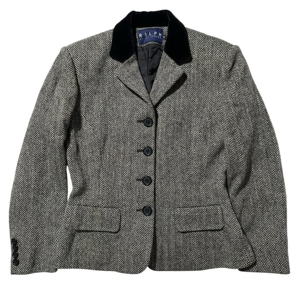 랄프로렌 헤링본 싱글 블레이저