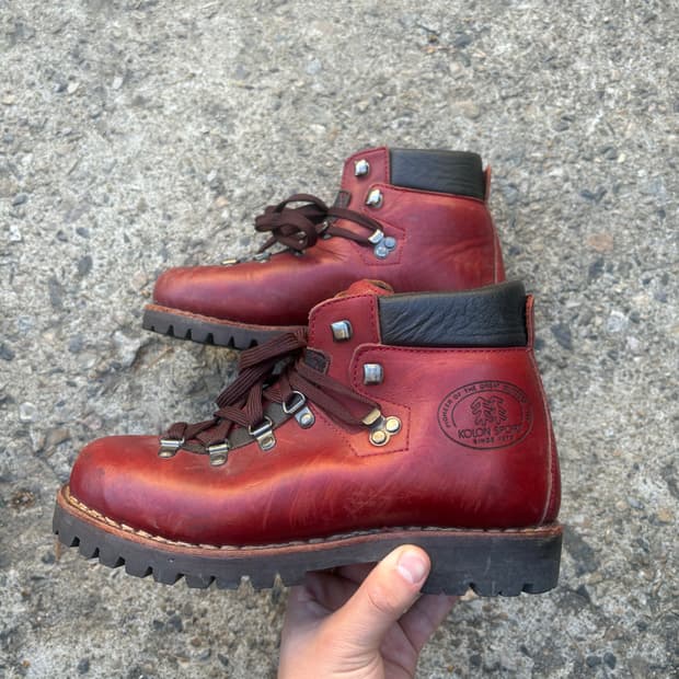 코오롱 통가죽 등산화 w245