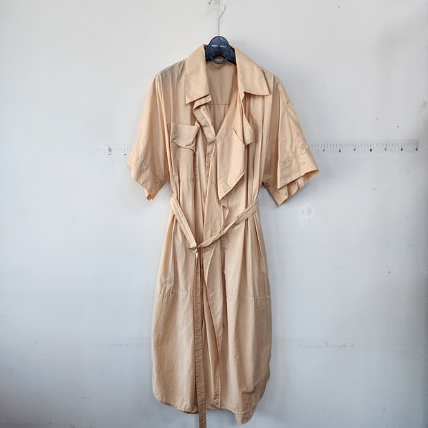 명품 러블리 반팔 셔츠 원피스 겸 트렌치