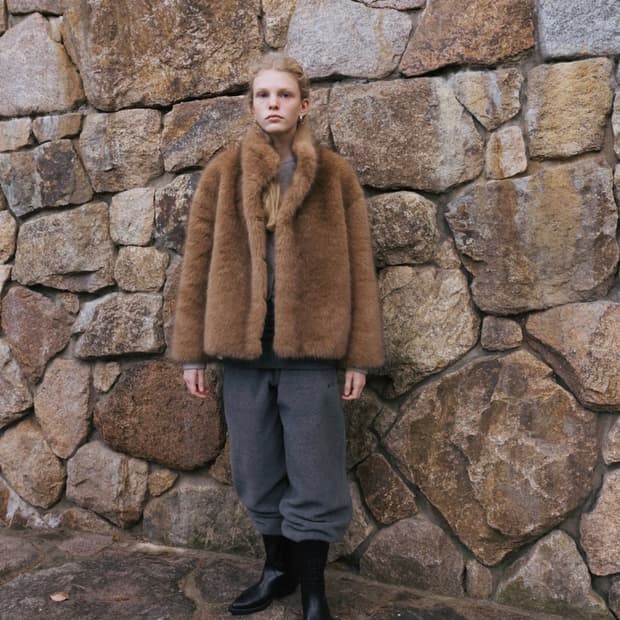 모노하 퍼자켓 새상품 fur half jacket