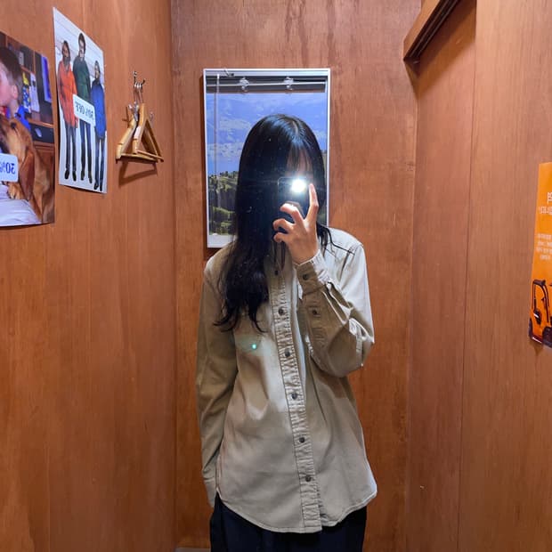 (S) Wrangler 랭글러 코튼 워크 셔츠