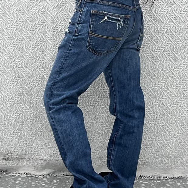 아베크롬비 스트릿 힙합 아메카지 찢청 데님팬츠 32인치 C10405