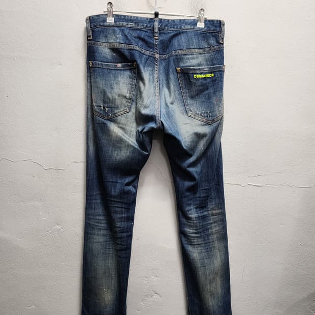 디스퀘어드2 쿨가이 네온진 바이커진