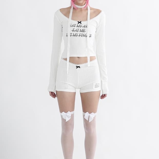 배드블러드 Eat Me 복서 (숏츠) - 화이트