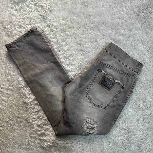 돌체앤가바나 데미지 워싱 데님 32