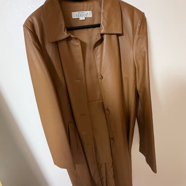 센서스 가죽코트 브라운