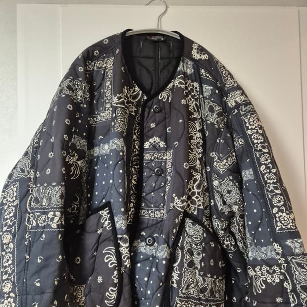 24 비이커 페이즐리 퀼팅 리버시블 패딩 자켓 